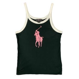 RALPH LAUREN Black Label Huge Pony Logo Tank Top M